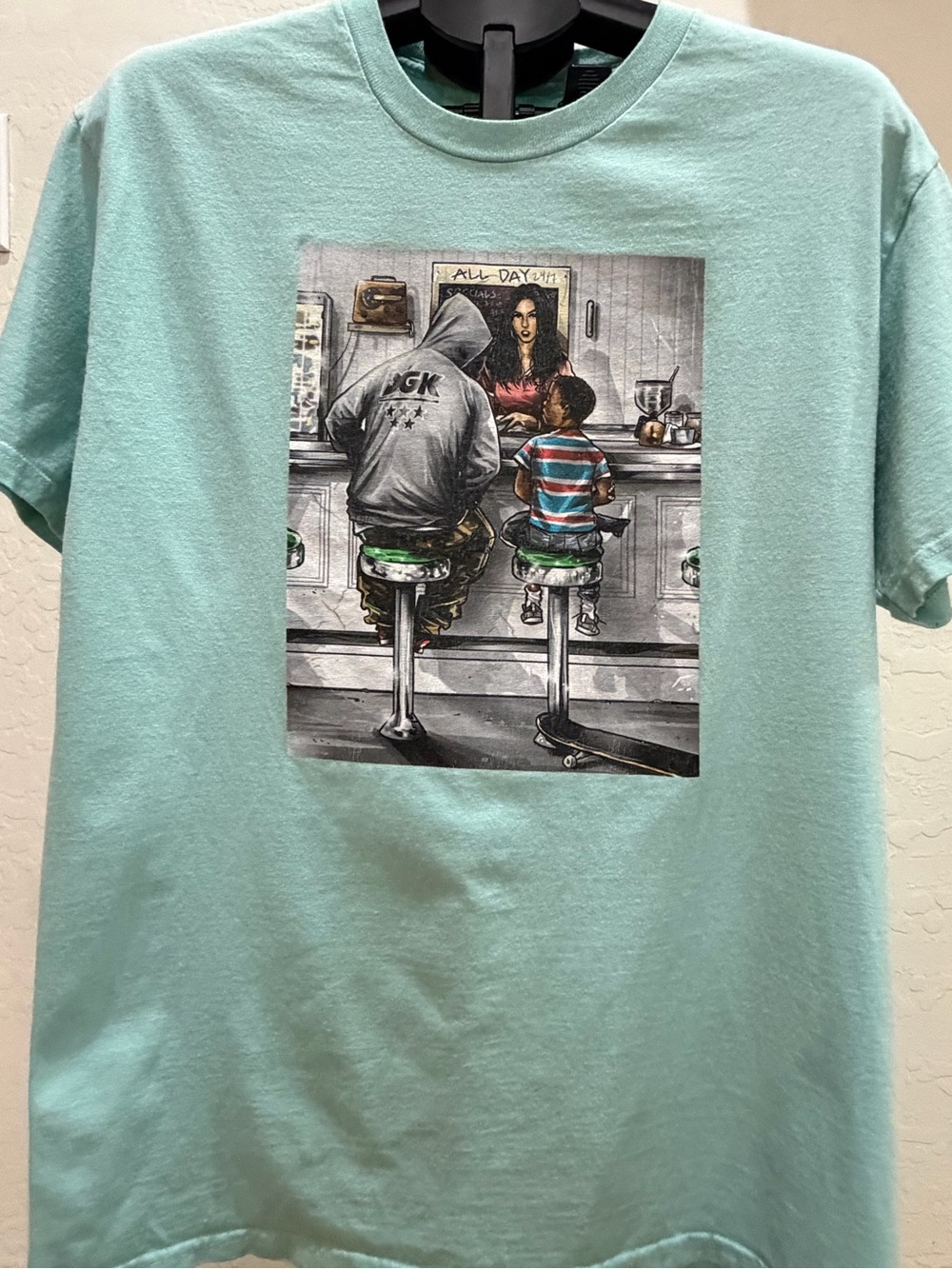 DGK All Day 24/7 Graphic T-Shirt Skateboarding Streetwear Tee Large